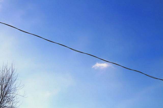 Spring blue sky